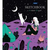 Скетчбук тетрадь А5 80л. ХАТБЕР PREMIUM 