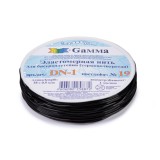 Резинка для бисера GAMMA, №19, d=1 мм, 18 м ± 0.9 м, черная (DN-1)