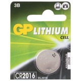 Батарейка GP LITHIUM, CR2016, литиевая,1 шт., в блистере (CR2016-7CR5) (454099)
