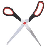 Ножницы STAFF, 230 мм, резиновые вставки, черно-красные (238946)