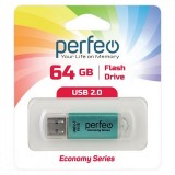 Флеш-драйв USB PERFEO Е01, 64Gb, green economy series (30 012 242)(PF-E01G064ES)