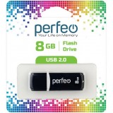 Флеш-драйв USB PERFEO C02, 8Gb, black (C02 black) (PF-C02B008)(30 007 757)