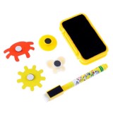 Доска магнитная двухсторонняя, под маркер и мел на подставках (мел,маркер,магниты) (4299401)