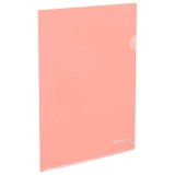 Папка-уголок BRAUBERG PASTEL, А4, 150 мкм, жесткая, непрозрачная, персиковый (272891)