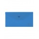 Папка-конверт на кнопке C6 ХАТБЕР, 180 мкм, 224*119мм, пластиковая, синяя (1/5/125) (032610)
