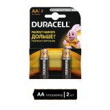 Элемент питания (батарейка алкалиновая) DURACELL LR6 (АА), (2 шт на блистере) (Цена за 2шт.)(450424)