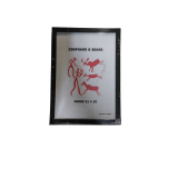 Фоторамка пластиковая А4 МОНОЛИТ, 21х30 см, шир.=1,5см (черная) (1/28) (МП-401527)