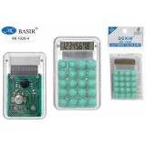 Калькулятор BASIR 8-разрядный, 85х55х8мм, питание от батарейки, прозр зеленый (KK-1020-4/зеленый/)