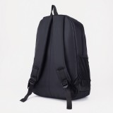 Рюкзак МАЙК, 30*13*46 см, 2 отд на молниях, 2 н/кармана, 2 бок кармана, черный (7389707)