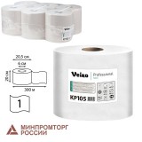 Полотенца бумажные VEIRO BASIС, 1-слойные ,Система M2,100% , 300 м, (ЦЕНА ЗА 6 ШТ) (KP105)(127098)