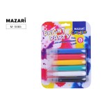 Гель для декорирования ткани MAZARI, 10,5 мл, 6 цветов, блистерная упаковка (M-15185)
