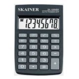 Калькулятор карманный SKAINER SK-108NBK, 8 разрядный., пластик, 58 x88 x10 мм, черный (50/200) (SK-1