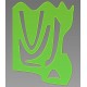 Трафарет графиков СТАММ, пластиковый, отливн. шкала, зеленый (100) (ТТ61)