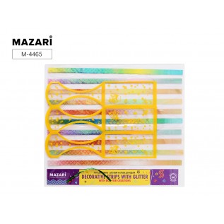 Набор для творчества MAZARI ленты декоративные с блестками 50 шт, 25х1 см.+ коробочка (M-4465)