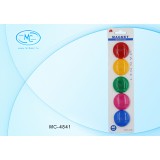 Набор магнитов BASIR цветные, круглые, диаметр 40 мм, 5 шт (МС-4841)