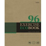 Тетрадь А5 96л. клетка ХАТБЕР, крафт-картон, офс.65 гр., скоба, (96Т5В1_28075) (077662)