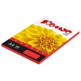 Бумага цветная КОМУС COLOR (красный интенсив), 80г, А4, 100 л. (619958)