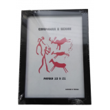 Фоторамка пластиковая А5 МОНОЛИТ, 15х21 см, шир.=1,5см (черная) (МП-501527)