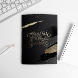 Блокнот А5 с чёрными листами 