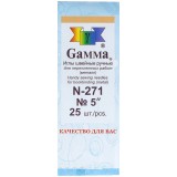 Иглы для шитья ручные Gamma N-271, 12см, 25шт. в конверте (3140572052) (271469)