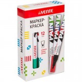 Маркер-краска deVENTE алюмин.корпус, кругл. с клипом, нитро-основа, пулевидный, зеленый (5043339)