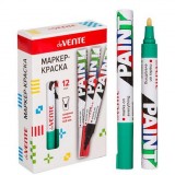 Маркер-краска deVENTE алюмин.корпус, кругл. с клипом, нитро-основа, пулевидный, зеленый (5043339)