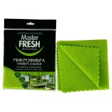 Салфетки для стекол и зеркал Master FRESH, микрофибра 30*30, зеленая (704070) 