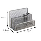 Подставка для канцелярских принадлежностей CALLIGRATA,  8,5х17,5*13, 4 отд., металл, серый (548714)