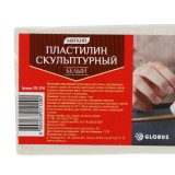 Пластилин скульптурный GLOBUS, мягкий, белый, 500 г (ПЛС-07М)