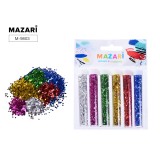 Набор блесток декоративных MAZARI 6 цветов х 3 г, в пластиковых тубах (M-9803)