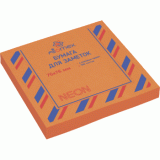 Клейкая бумага для заметок ATTOMEX, 76х76мм/100л, неон оранжевый (2010916)
