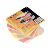 Блок цветной бумаги для заметок inФОРМАТ, 80х80х50мм, 80гр., спираль, проклеенный (24) (NPS4-808050)