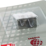 Точилка металлическая GLOBUS, 2 отверстия, в блистере (4852998) (ТЧМ-03)