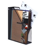 Лоток вертикальный CALLIGRATA, 1 отделение, сетка металл, чёрный (548720)