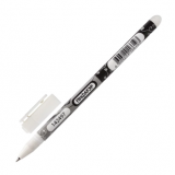 Ручка стираемая гелевая ПИФАГОР 0,5 мм. корпус двухцветный, пластик, черная (142497)