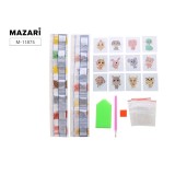 Набор алмазной мозаики MAZARI, 6,5х8см, на стикере, ОПП-упаковка, (ЦЕНА ЗА 12ШТ.) (M-11875)