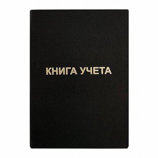 Книга канцелярская А4 inФОРМАТ, 96л. линия, офсет, бумвинил, вертик.,черная (KYA4-BV96B/LI) (179947)