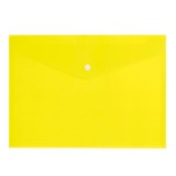 Папка-конверт на кнопке А4 inФОРМАТ, 150 мкм, пластиковая, желтая (10/100) (PK8015Y) (040556)