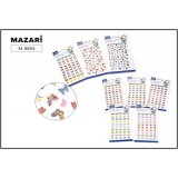 Наклейки декоративные MAZARI, 16,5х9,3см, 8 дизайнов (M-8655)