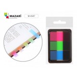 Набор закладок MAZARI, с клеевым краем, 3 блока 45х20 мм по 20 листов, флоуресцентные (М-4547)