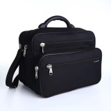 Сумка мужская RISE М-15, 35х15х26см, 2 отд на молнииях, черный (2260059)