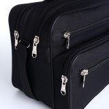 Сумка мужская RISE М-15, 35х15х26см, 2 отд на молнииях, черный (2260059)