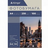 Фотобумага ALINGAR глянцевая А4, 230 г/м2, 100л., односторонняя (AL11089)