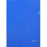 Папка-уголок А4 ХАТБЕР, 180 мкм, пластиковая, синяя (ЦЕНА ЗА 20 ШТ) (AG4_00102) (040030)