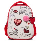 Рюкзак Hatber ERGONOMIC LIGHT -МИЛАЯ МОДНИЦА- EVA, 38X29X15СМ, светоотр., 2 отд.,2 кар. (NRk_45018)