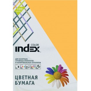 Бумага INDEX COLOR A4 100л/пач 80 гр, ярко-оранжевый (IC48/100) (00-00019703)