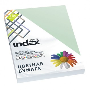 Бумага INDEX COLOR A4 100л/пач 80 гр, бледно-зеленый (IC61/100) (A29514)