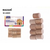 Декоративные элементы MAZARI, заготовки-цилиндры деревянные 16 х 19 мм, 9 шт, ОПП-упаковка (M-1000)