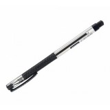 Ручка шариковая PIANO, 0,5 мм, пластик, прозрачный корпус, резин держатель, черный, (PT-350-12/чёрн)