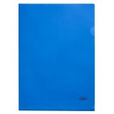 Папка-уголок А4 ХАТБЕР, 180 мкм, пластиковая, синяя (AG4_00102) (051429)